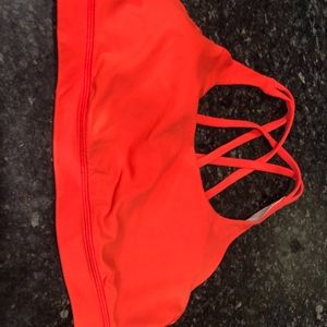 "Like New" Lululemon Orange Energy Bra 8